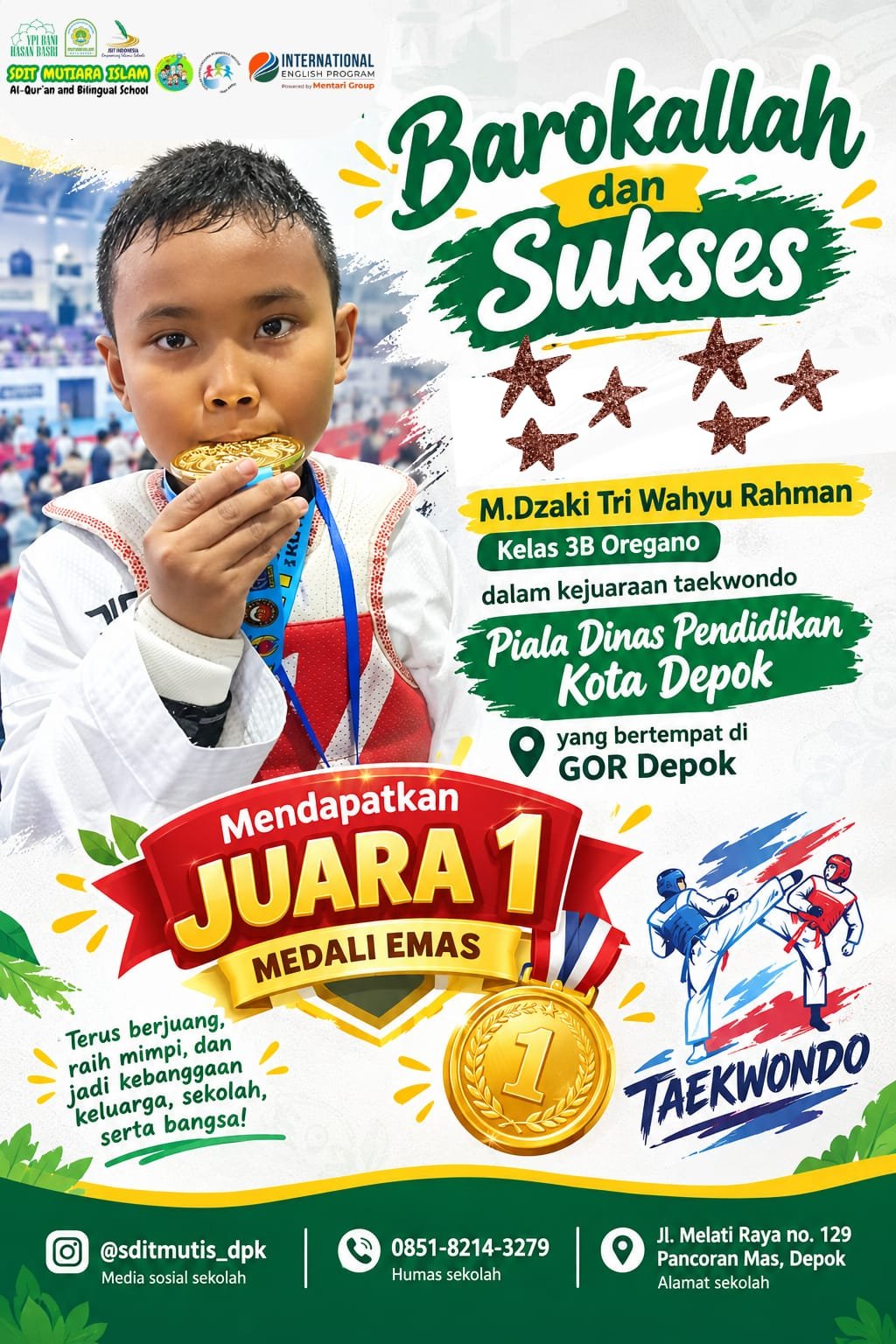 🏆🥇 ALHAMDULILLAH! PRESTASI GEMILANG SDIT MUTIARA ISLAM! 🥇🏆